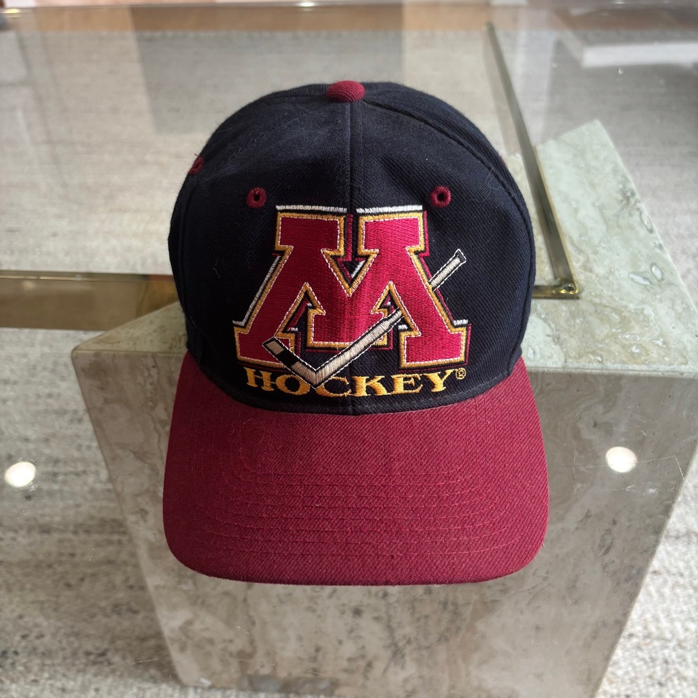 Zephyr Minnesota Gophers Hockey Hat Mens 7 1/8 Navy Maroon Fair Vintage Fitted